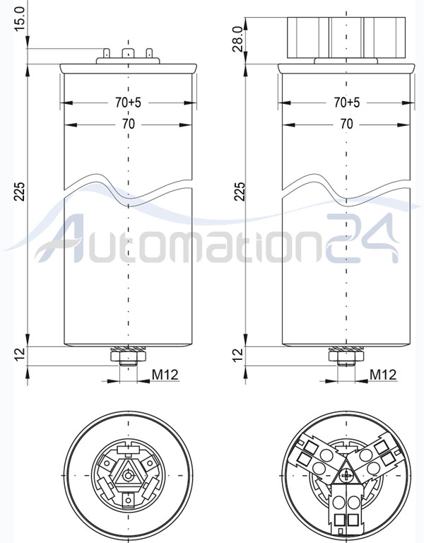 ابعاد خازن LKT 9.1-440-DL فراکو - فروشگاه اتوماسیون 24 ابعاد خازن LKT 9.1-440-DL فراکو - فروشگاه اتوماسیون 24